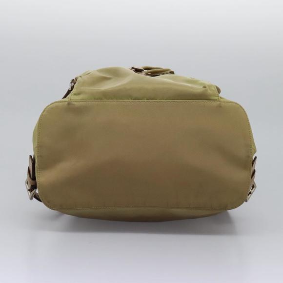 PRADA Backpack Nylon Beige Brown Silver Auth bs22981 - Picture 5 of 16